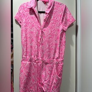 Hot pink floral Lilly Pulitzer Romper
